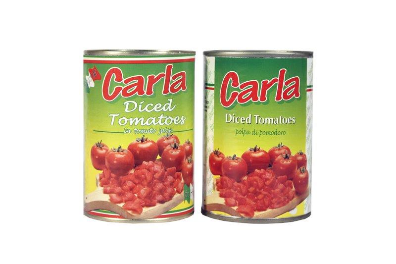 Italian Diced Chopped Tomatoes canned in Italy , 500 gr diced chopped
