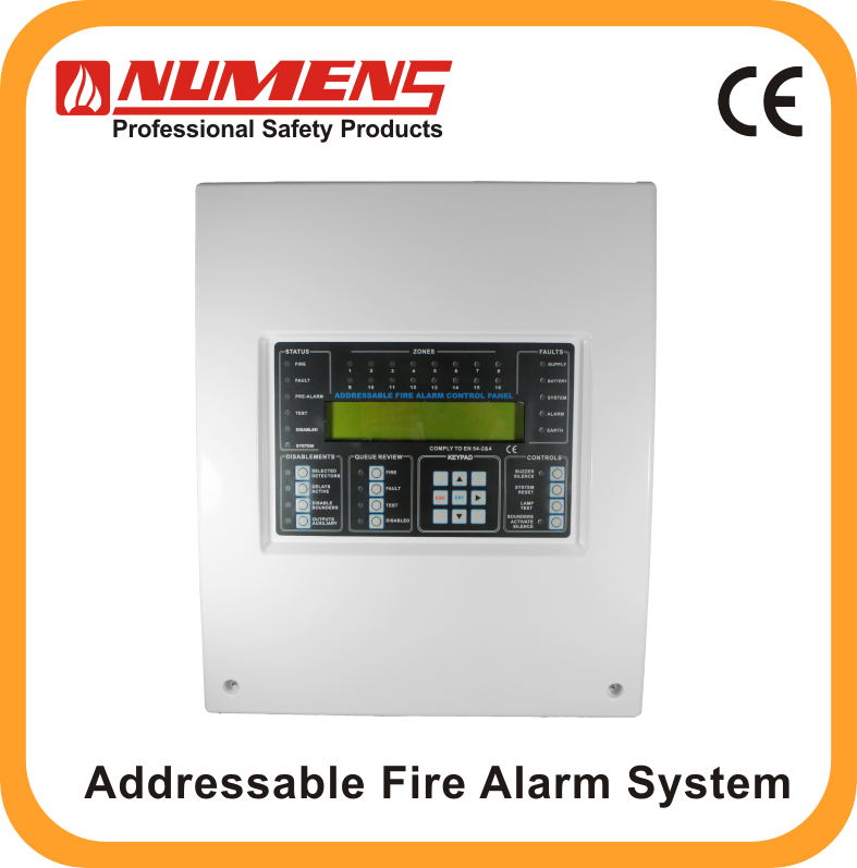 EN&UL Security 1/2Loop Addressable System Fire Alarm Control Panel, 600105, Manufacturers